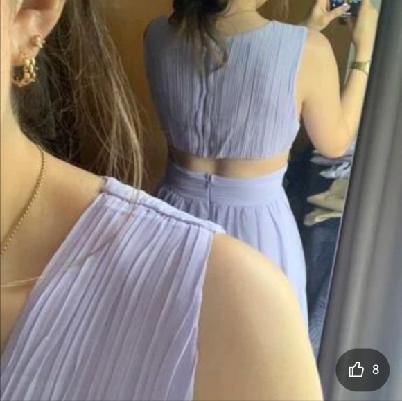 Deep V Neck Criss Wrap Fit & Flare Maxi Dress NWT - Picture 8 of 10